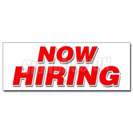 Amistad 36 in. Now Hiring Decal Sticker - Apply Inside Hiring AM3936431